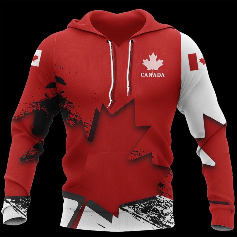 男性と女性のためのcanadaメープルリーフ3Dプリントパー - Street Fashion Canada のレビューと価格